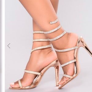 Yassi Jeweled Heel - Rose Gold